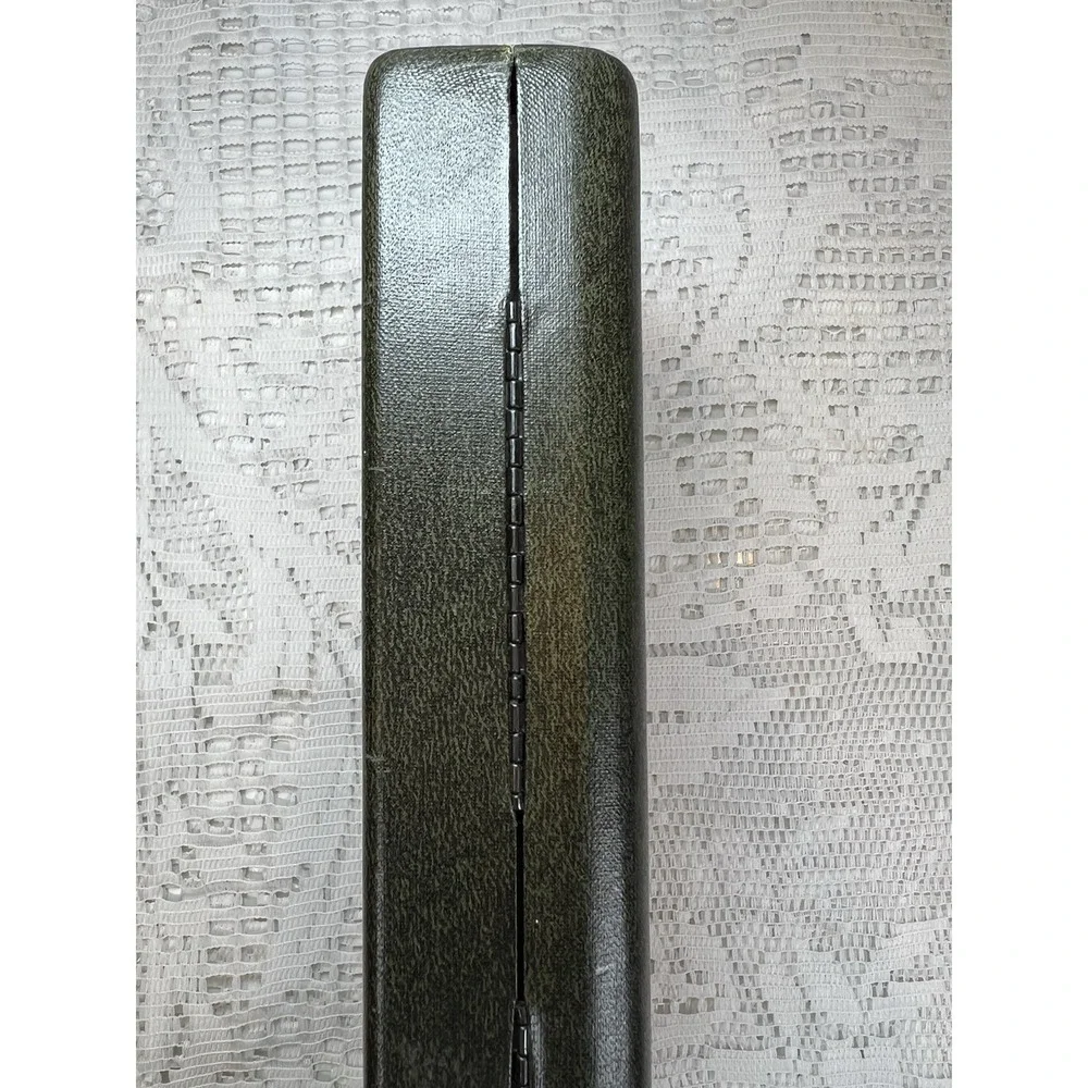 Vintage Dante‎ Men's Valet Jewelry Box Faux Leather Gold Crest Mid-Century